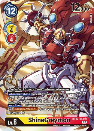 ShineGreymon (BT12-043) [Across Time] Foil - Deck Out Gaming