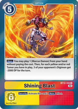 Shining Blast (BT12-104) [Across Time] Foil - Deck Out Gaming