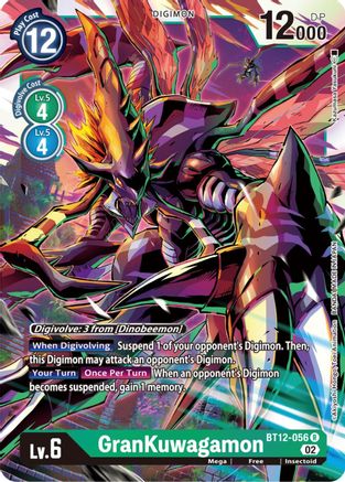 GranKuwagamon (BT12-056) [Across Time] Foil - Deck Out Gaming