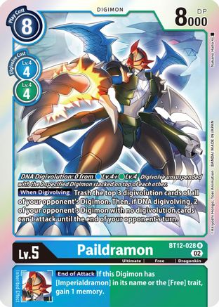 Paildramon (BT12-028) [Across Time] Foil - Deck Out Gaming