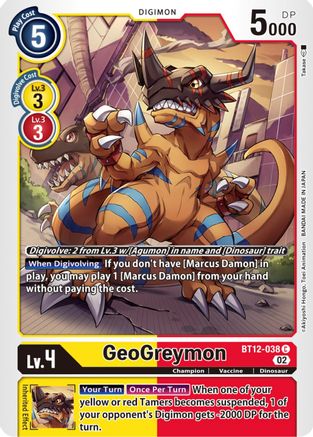 GeoGreymon (BT12-038) [Across Time] - Deck Out Gaming