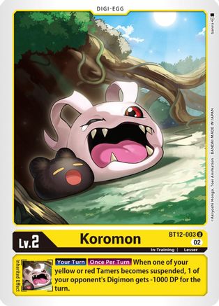 Koromon (BT12-003) [Across Time] - Deck Out Gaming