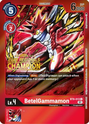 BetelGammamon (2023 Regionals Champion) (BT8-013) [New Awakening] Foil - Deck Out Gaming