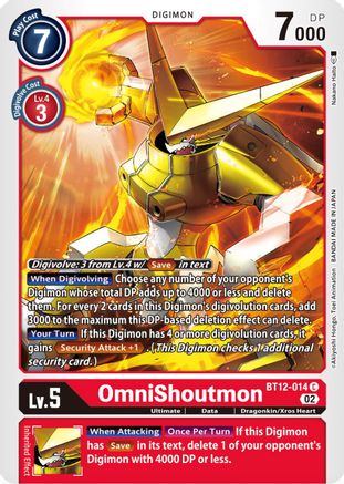 OmniShoutmon (BT12-014) [Across Time] - Deck Out Gaming