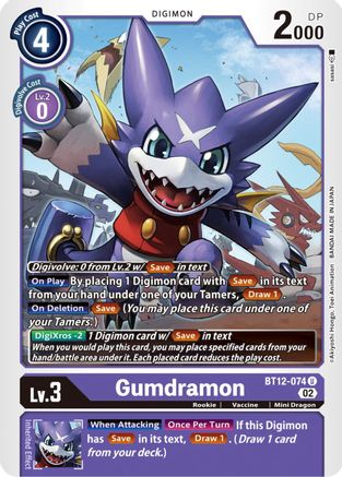 Gumdramon (BT12-074) [Across Time] - Deck Out Gaming