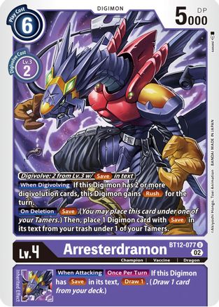 Arresterdramon (BT12-077) [Across Time] - Deck Out Gaming