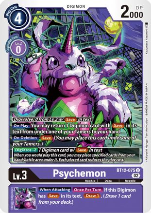 Psychemon (BT12-075) [Across Time] - Deck Out Gaming