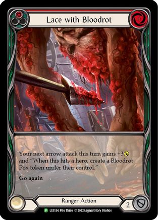 Lace with Bloodrot (Red) - LGS134 (LGS134) [Flesh and Blood: Promo Cards] Rainbow Foil - Deck Out Gaming