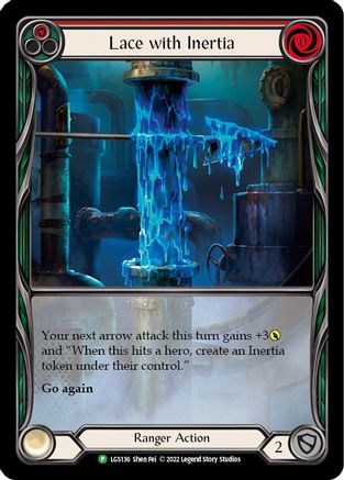 Lace with Inertia (Red) - LGS136 (LGS136) [Flesh and Blood: Promo Cards] Rainbow Foil - Deck Out Gaming