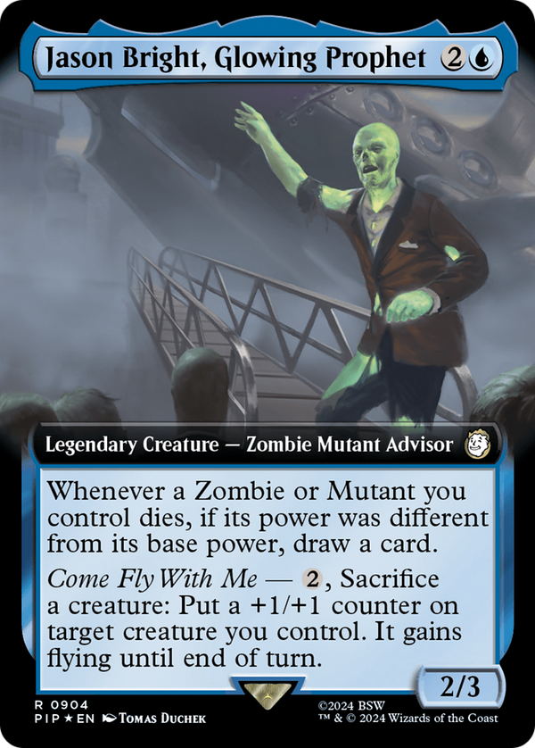 Jason Bright, Glowing Prophet (Extended Art) (Surge Foil) (904) [Fallout] foil - Deck Out Gaming