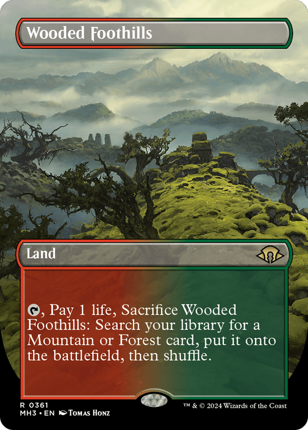 Wooded Foothills (Borderless) (361) [Modern Horizons 3] - Deck Out Gaming