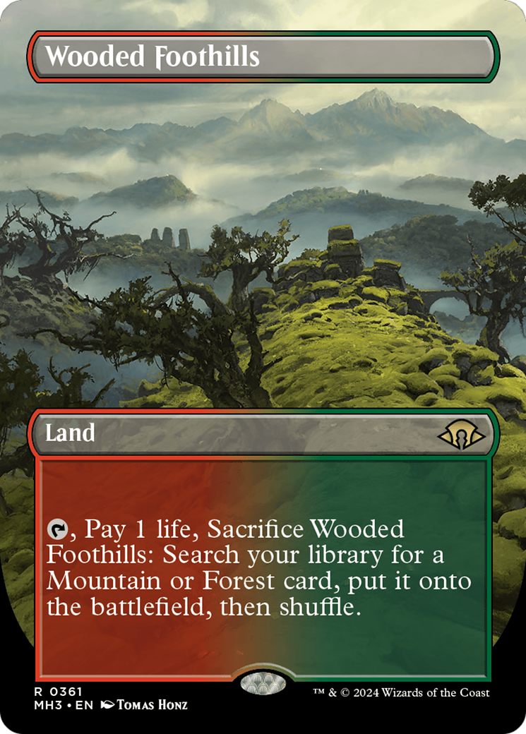 Wooded Foothills (Borderless) (361) [Modern Horizons 3] - Deck Out Gaming