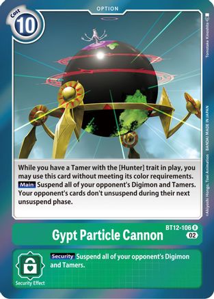 Gypt Particle Cannon (BT12-106) [Across Time] Foil - Deck Out Gaming