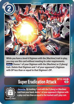 Super Eradication Attack (BT12-108) [Across Time] Foil - Deck Out Gaming