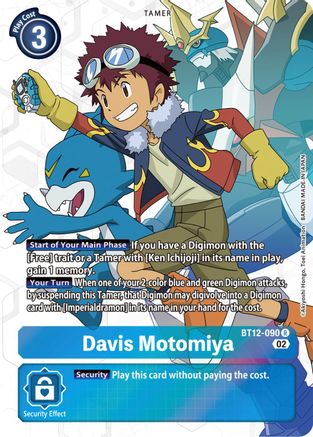 Davis Motomiya (Alternate Art) (BT12-090) [Across Time] Foil - Deck Out Gaming