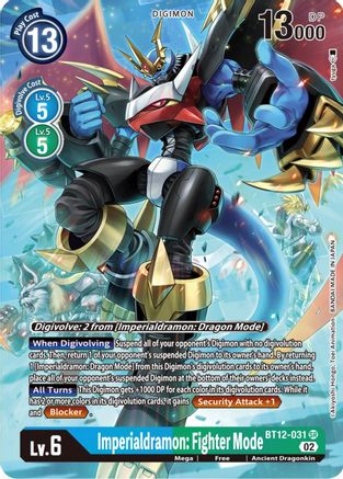 Imperialdramon: Fighter Mode (Alternate Art) (BT12-031) [Across Time] Foil - Deck Out Gaming