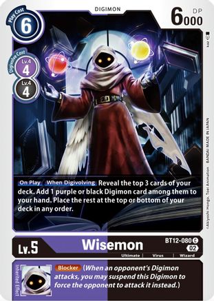 Wisemon (BT12-080) [Across Time] - Deck Out Gaming