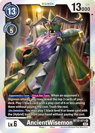 AncientWisemon (BT12-071) [Across Time] Foil - Deck Out Gaming