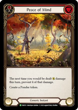 Peace of Mind - FAB131 (FAB131) [Flesh and Blood: Promo Cards] Rainbow Foil - Deck Out Gaming