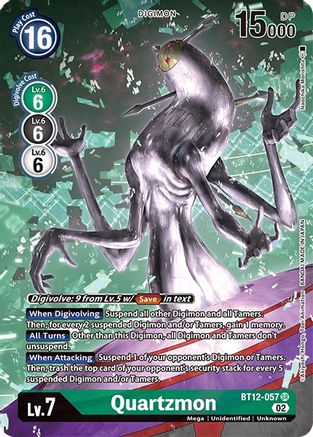 Quartzmon (Alternate Art) (BT12-057) [Across Time] Foil - Deck Out Gaming