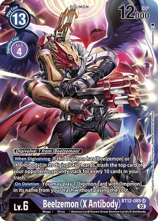 Beelzemon (X Antibody) (Alternate Art) (BT12-085) [Across Time] Foil - Deck Out Gaming