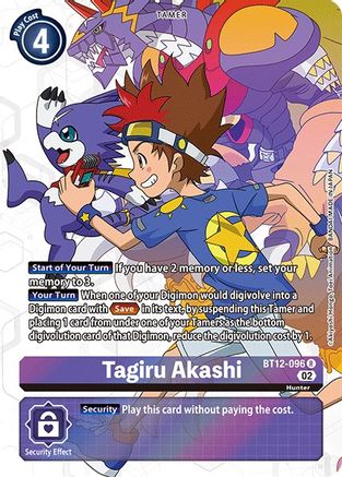 Tagiru Akashi (Alternate Art) (BT12-096) [Across Time] Foil - Deck Out Gaming