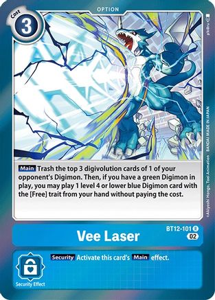 Vee Laser (BT12-101) [Across Time] Foil - Deck Out Gaming