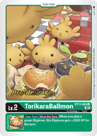 TorikaraBallmon (BT12-004) [Across Time Pre-Release Cards] Foil - Deck Out Gaming