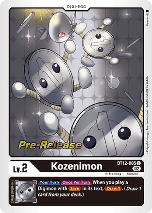 Kozenimon (BT12-005) [Across Time Pre-Release Cards] - Deck Out Gaming