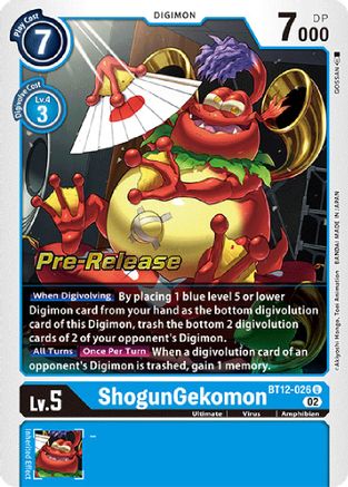 ShogunGekomon (BT12-026) [Across Time Pre-Release Cards] - Deck Out Gaming