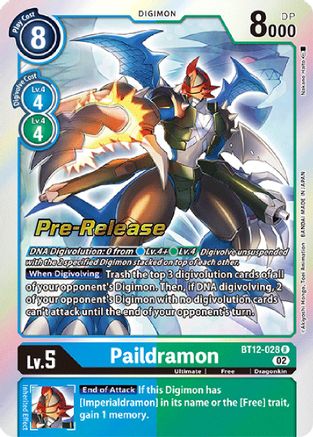 Paildramon (BT12-028) [Across Time Pre-Release Cards] Foil - Deck Out Gaming