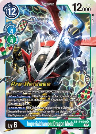 Imperialdramon: Dragon Mode (BT12-030) [Across Time Pre-Release Cards] Foil - Deck Out Gaming