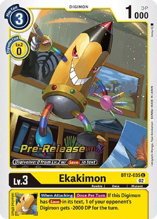 Ekakimon (BT12-035) [Across Time Pre-Release Cards] - Deck Out Gaming