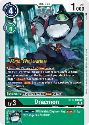 Dracmon (BT12-048) [Across Time Pre-Release Cards] Foil - Deck Out Gaming