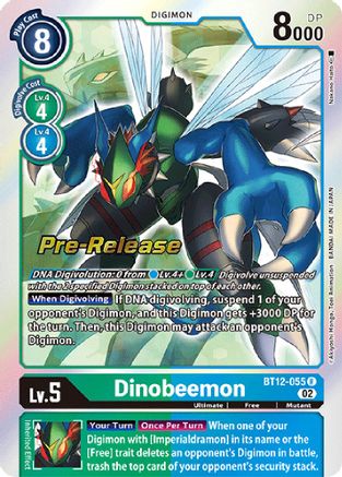 Dinobeemon (BT12-055) [Across Time Pre-Release Cards] Foil - Deck Out Gaming