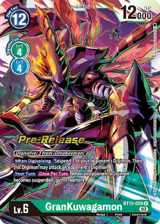 GranKuwagamon (BT12-056) [Across Time Pre-Release Cards] Foil - Deck Out Gaming