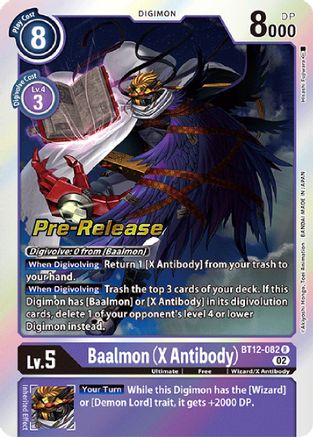 Baalmon (X Antibody) (BT12-082) [Across Time Pre-Release Cards] - Deck Out Gaming