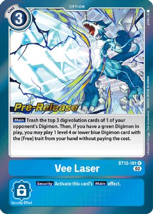 Vee Laser (BT12-101) [Across Time Pre-Release Cards] - Deck Out Gaming