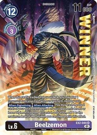 Beelzemon (April 2023 Beelzemon Special) (EX2-044) [Starter Deck 14: Beelzemon Advanced Deck Set Pre-Release Cards] Foil - Deck Out Gaming