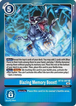 Blazing Memory Boost! (BT10-097) [Revision Pack Cards] - Deck Out Gaming