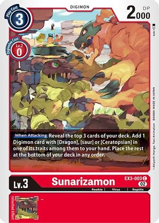 Sunarizamon (EX3-003) [Revision Pack Cards] - Deck Out Gaming