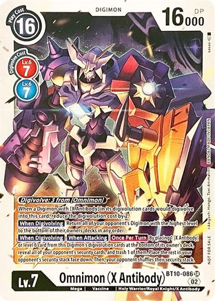 Omnimon (X Antibody) (BT10-086) [Revision Pack Cards] - Deck Out Gaming