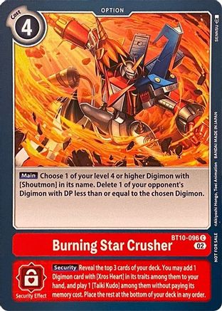 Burning Star Crusher (BT10-096) [Revision Pack Cards] - Deck Out Gaming