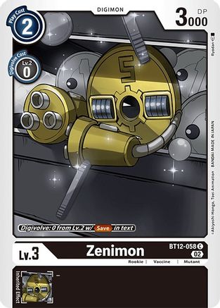 Zenimon (BT12-058) [Across Time] - Deck Out Gaming