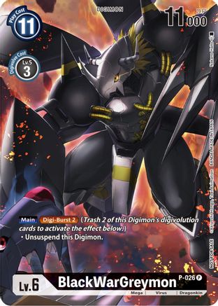 BlackWarGreymon - P-026 (Winner Pack Across Time) (P-026) [Digimon Promotion Cards] - Deck Out Gaming