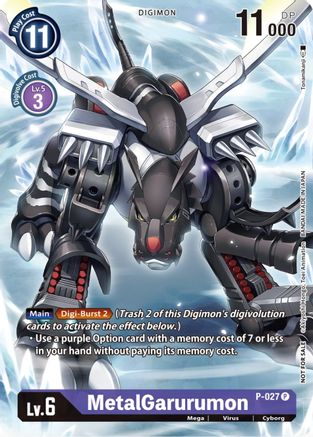 MetalGarurumon - P-027 (Winner Pack Across Time) (P-027) [Digimon Promotion Cards] - Deck Out Gaming