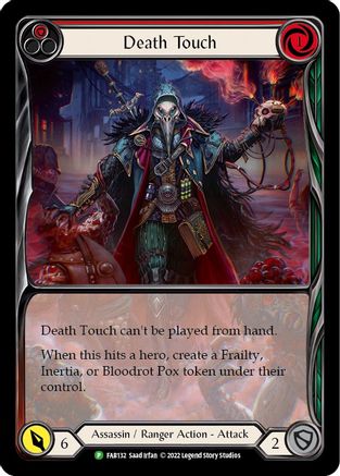 Death Touch (Red) - FAB132 (FAB132) [Flesh and Blood: Promo Cards] Rainbow Foil - Deck Out Gaming