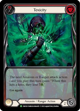 Toxicity (Red) - FAB128 (FAB128) [Flesh and Blood: Promo Cards] Rainbow Foil - Deck Out Gaming