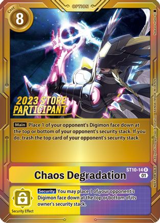 Chaos Degradation (2023 Store Participant) (ST10-14) [Starter Deck 10: Parallel World Tactician] Foil - Deck Out Gaming