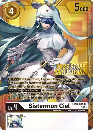 Sistermon Ciel (2023 Store Participant) (BT10-085) [Xros Encounter] Foil - Deck Out Gaming